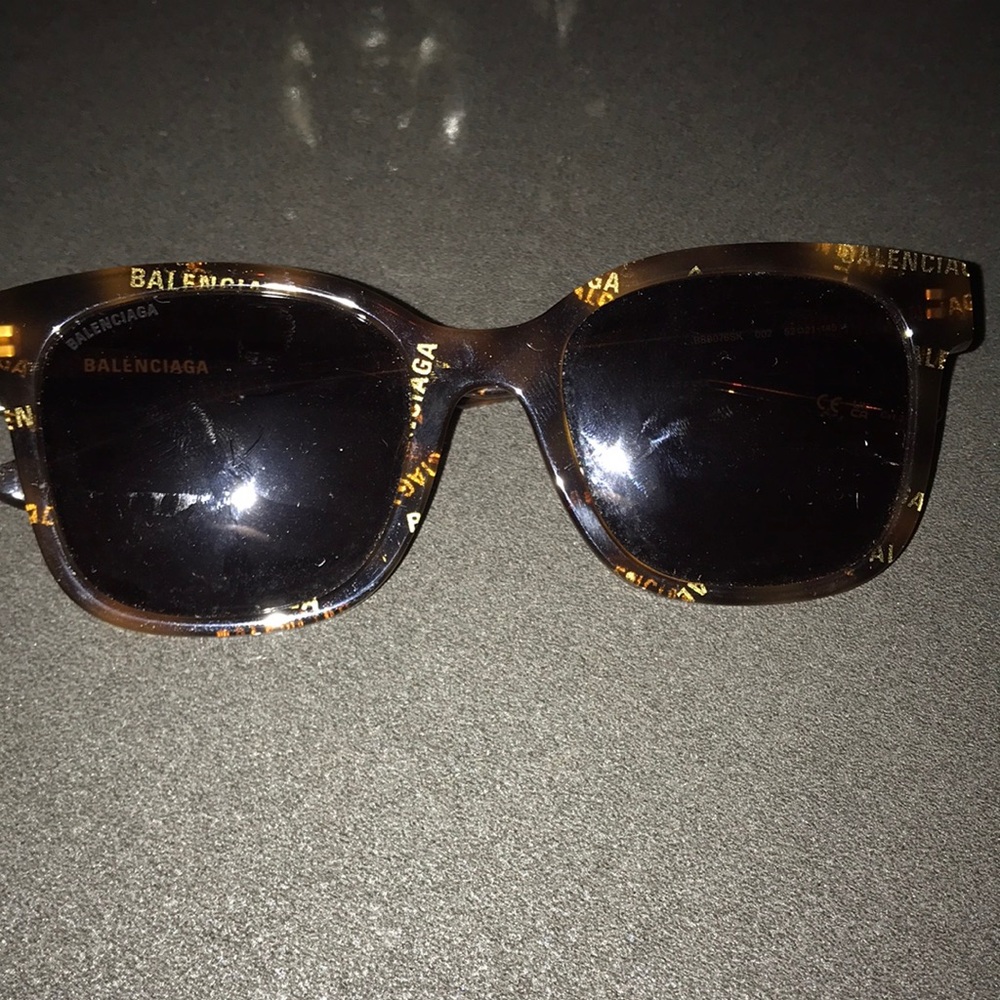 Balenciaga Tortoise Shell Sunglasses